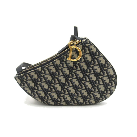 Dior Saddle Leather Shoulder Navy Bag - Picture 1 of 10